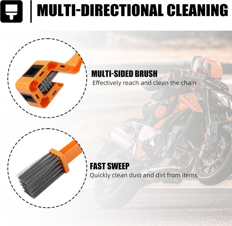 NICECNC Universal Chain Cleaning Brush Compatible with The Oil Dirt Chain & Sprocket of Steet, Sport, Off-Road Motorcycles, ATVs, Bicycles etc. Compatible with KTM Compatible with Yamaha See Fitment - Image 5